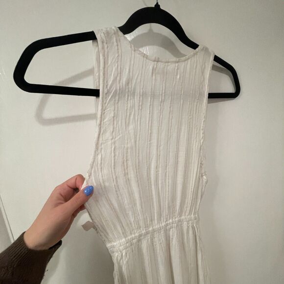 LSPACE Cover-Up Cut Out Plunging Maxi Dress Cream XS - Picture 8 of 14